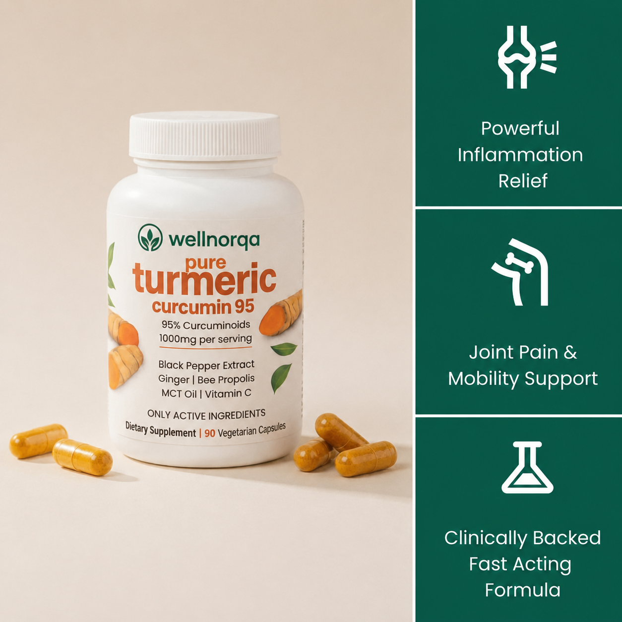 Turmeric Curcumin Capsules (1,000mg)